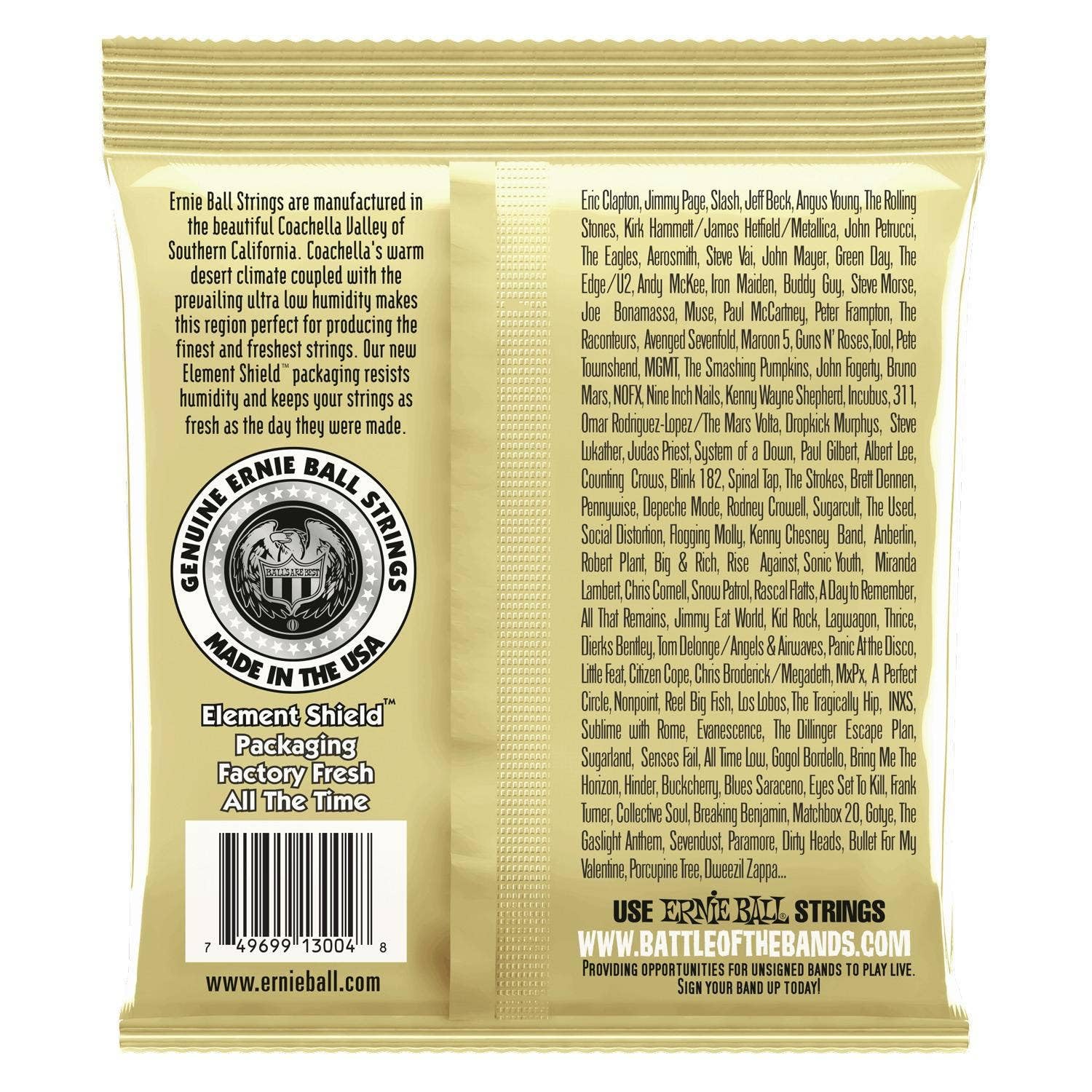 Foto 6 | Juego De 3 Cuerdas Ernie Ball Earthwood Light 80/20 Bronze Para Guitarra Acústica, Calibre 11-52 (p0 - Venta Interna
