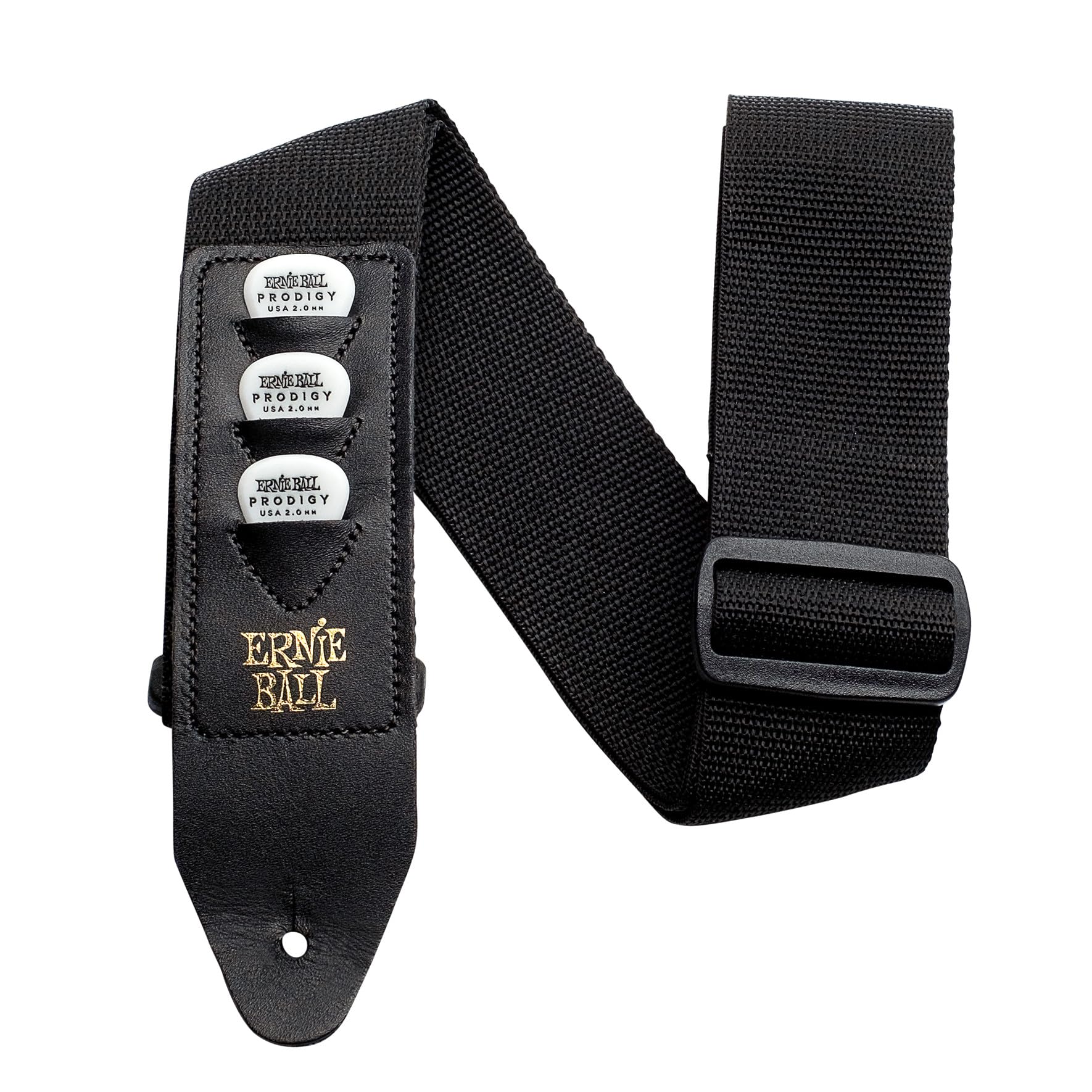 Correa Para Guitarra Ernie Ball Pickholder Polypro Black P04039 - Venta Internacional.