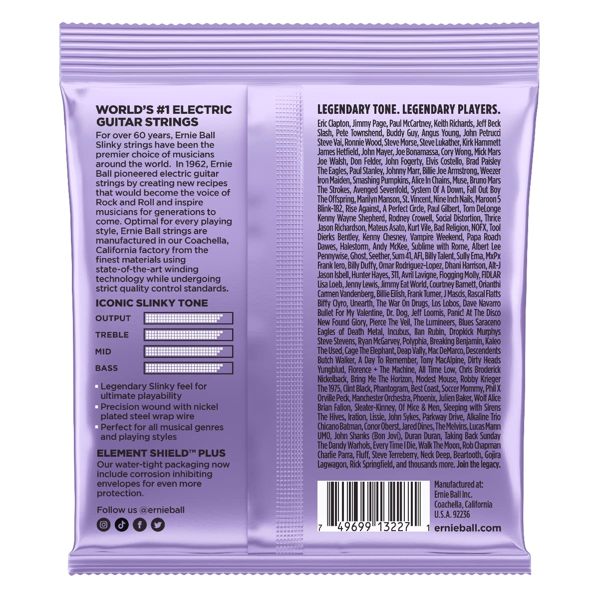 Foto 3 pulgar | Cuerdas Para Guitarra Eléctrica Ernie Ball Ultra Slinky Calibre 10-48 - Venta Internacional.