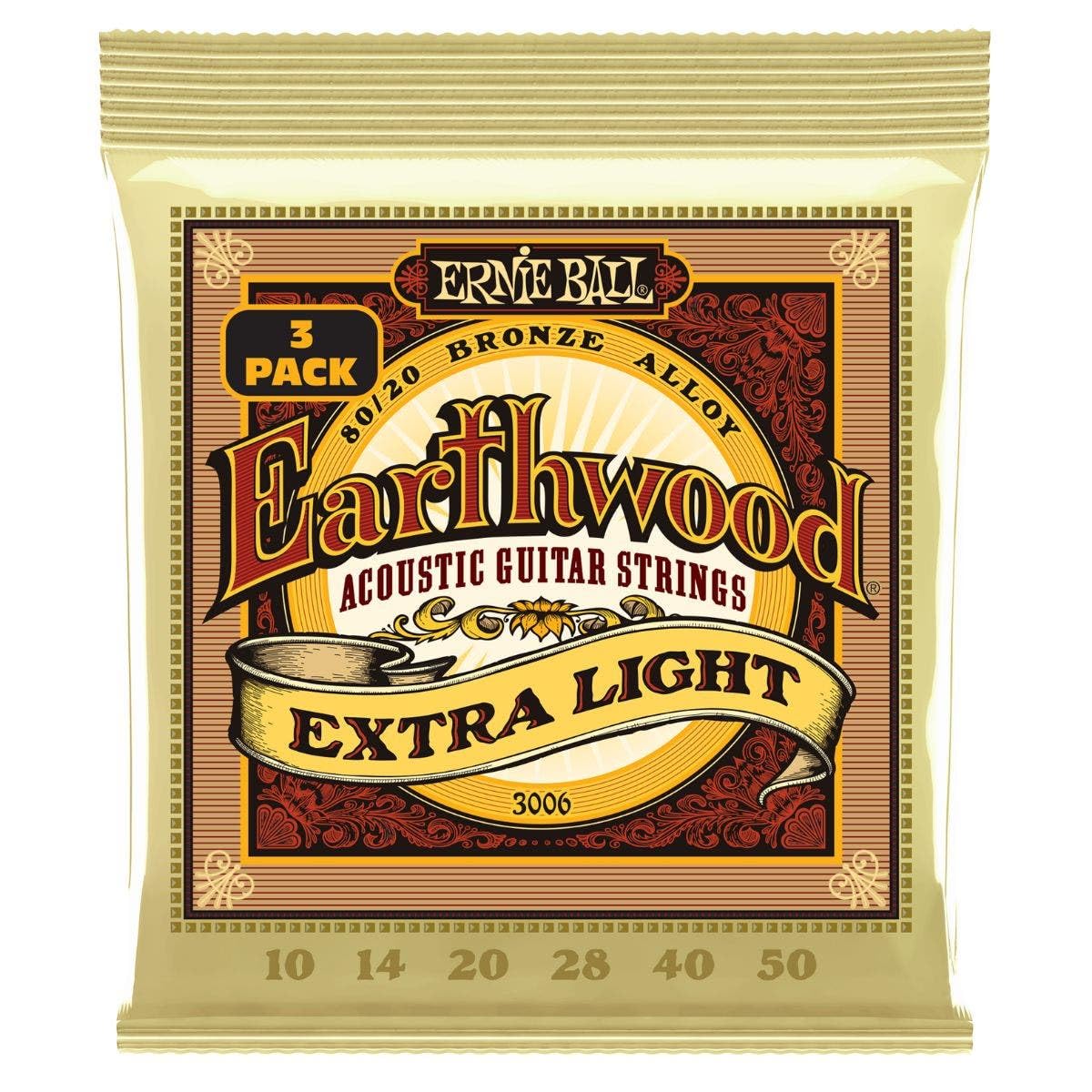 Foto 2 pulgar | Cuerdas Para Guitarra Acústica Ernie Ball Earthwood Extra Light - Venta Internacional.