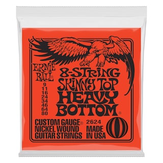 Foto 1 | Cuerdas Para Guitarra Eléctrica Ernie Ball, 8 Cuerdas, Calibre 9-80 - Venta Internacional.