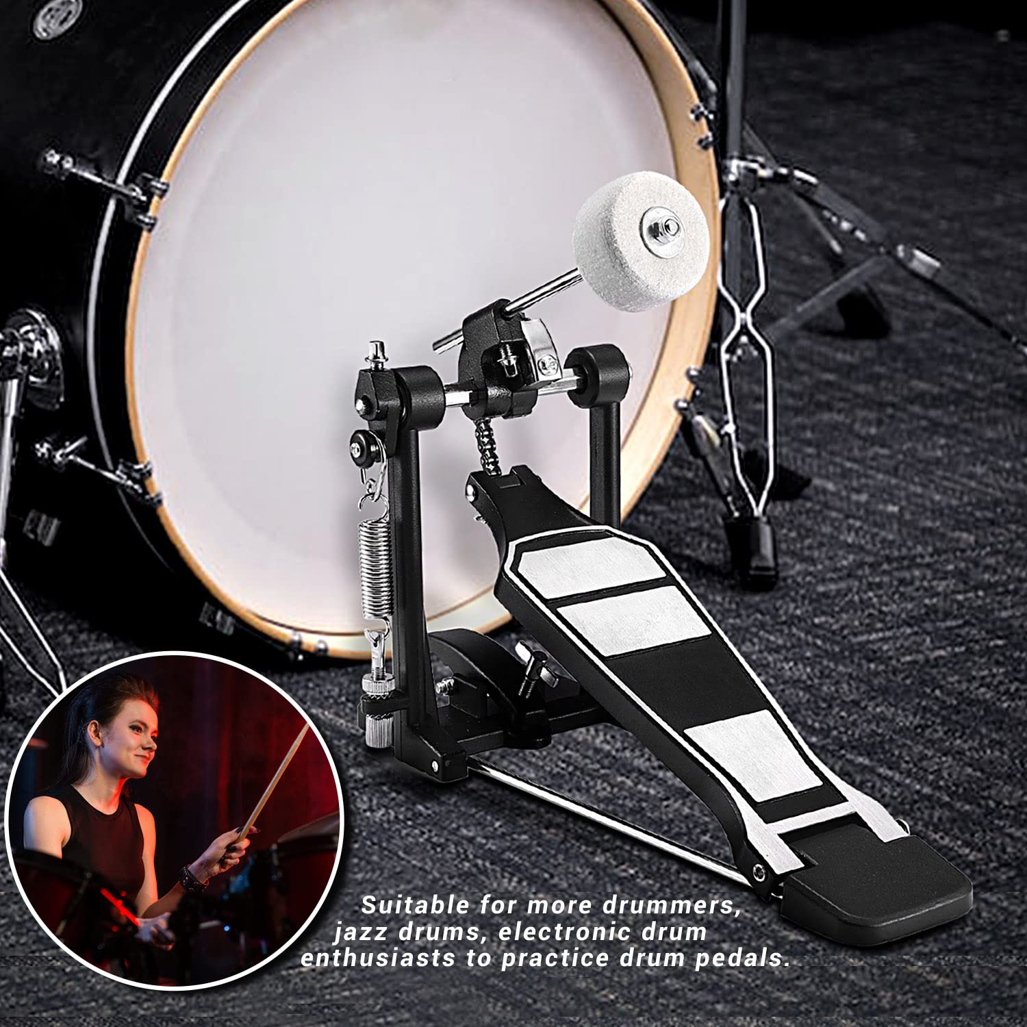 Foto 4 | Pedal De Bombo Facmogu Single Kick Con Batidor De Fieltro Y Tecla - Venta Internacional.