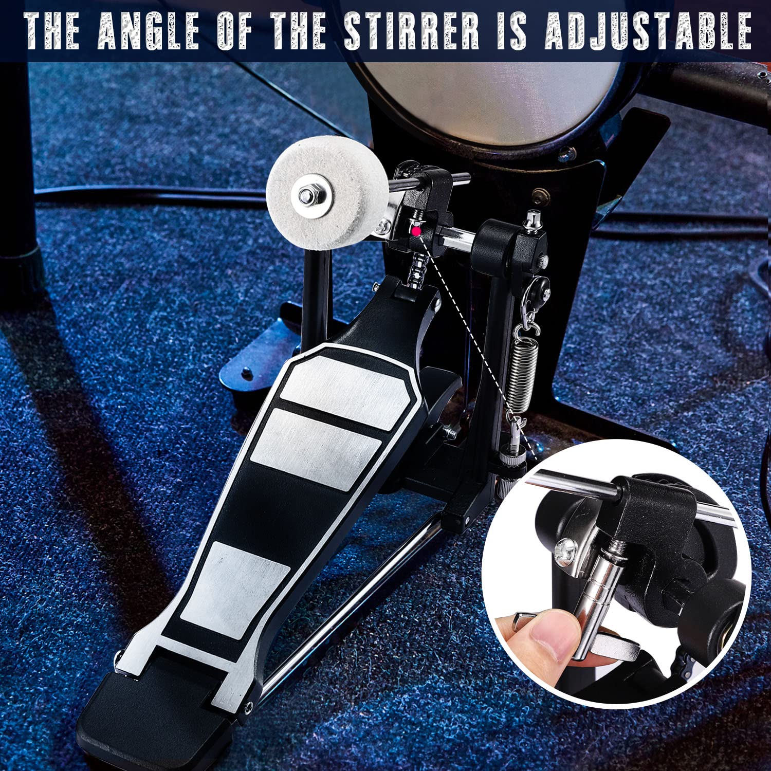 Foto 5 | Pedal De Bombo Facmogu Single Kick Con Batidor De Fieltro Y Tecla - Venta Internacional.