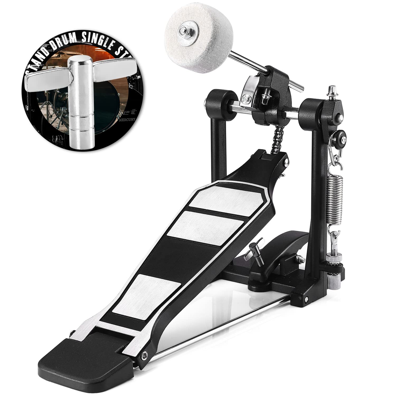Foto 7 pulgar | Pedal De Bombo Facmogu Single Kick Con Batidor De Fieltro Y Tecla - Venta Internacional.