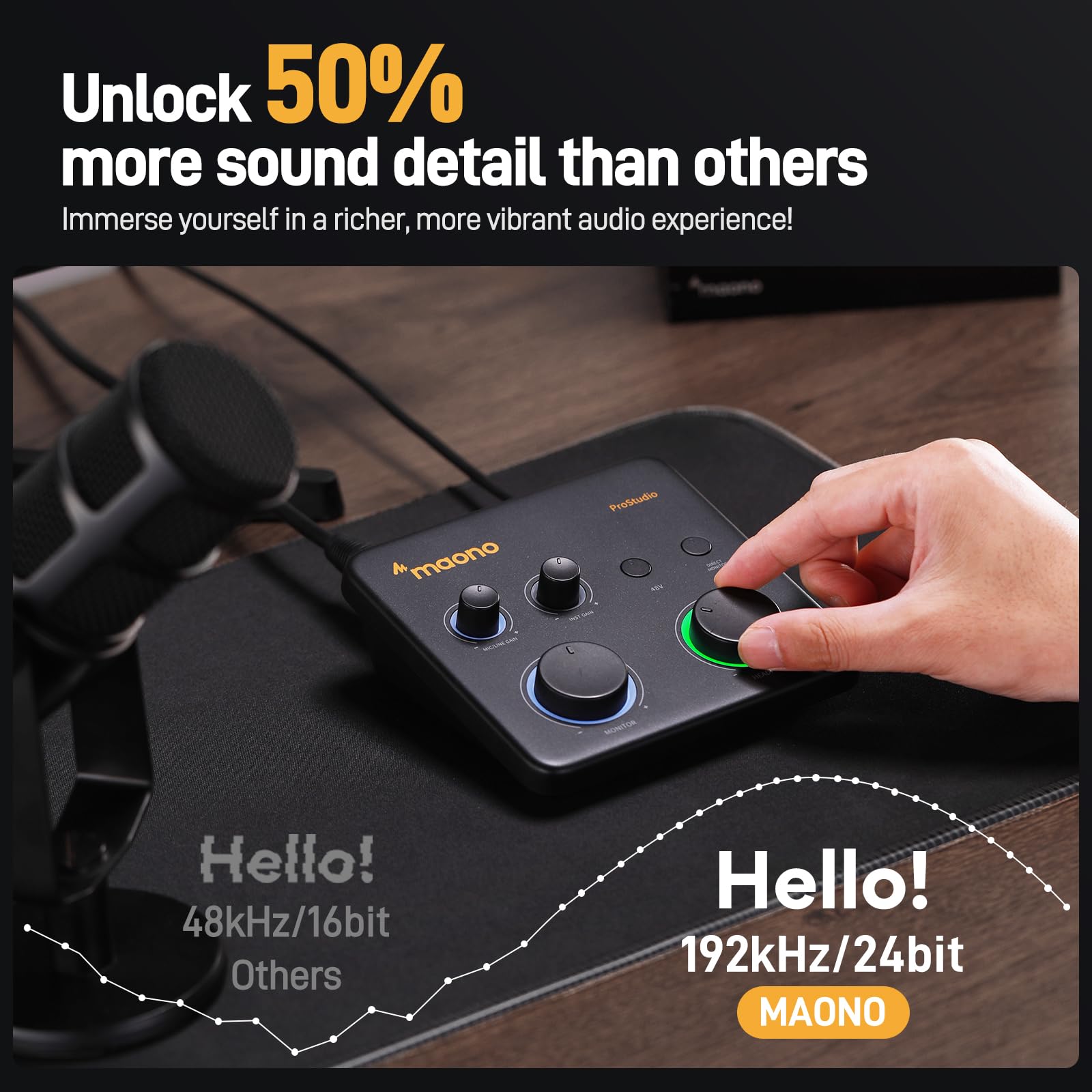Foto 2 | Interfaz De Audio Usb Maono Ps22 Lite Con Entrada Xlr De 24 Bits/192 Khz - Venta Internacional.