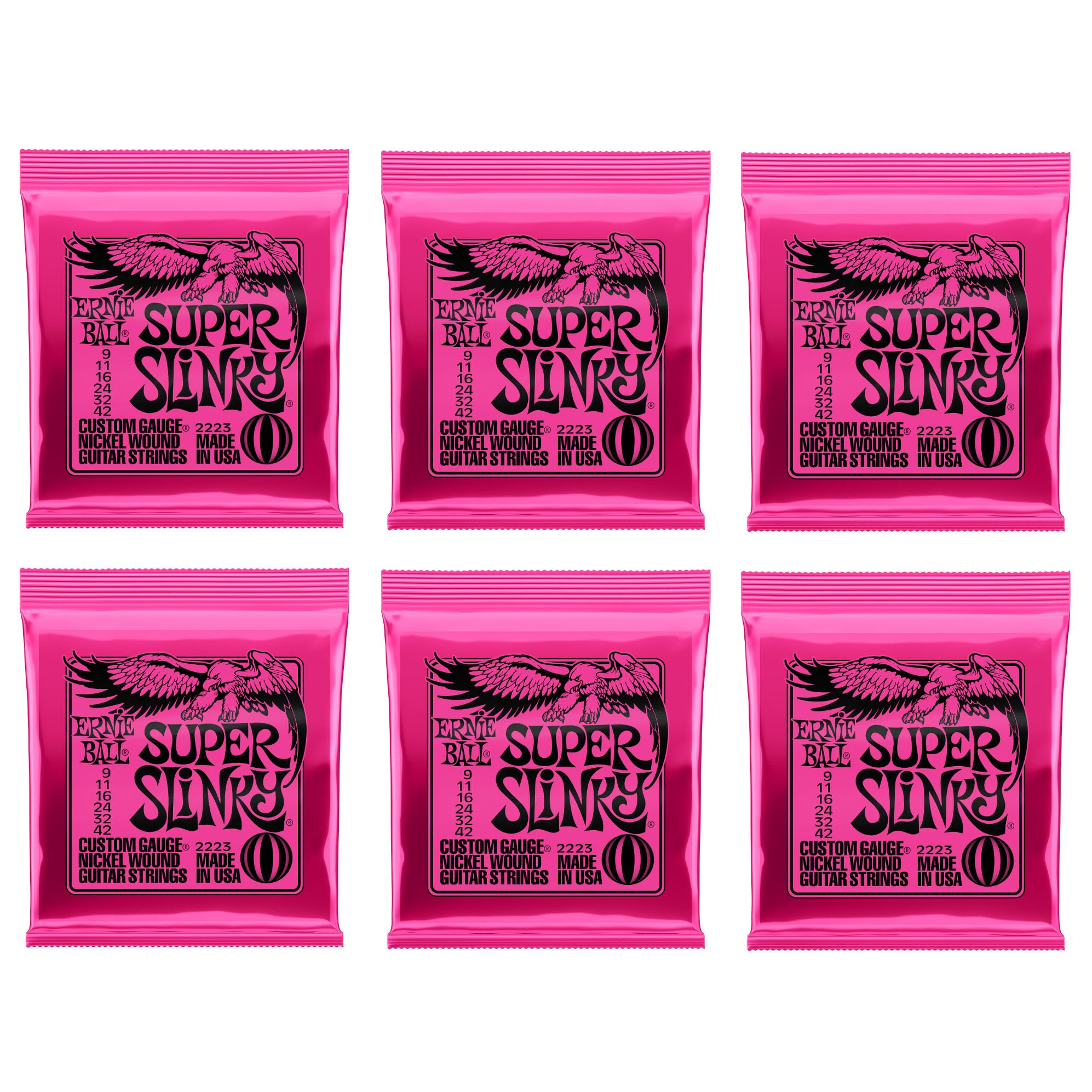 Foto 2 pulgar | Juego De 6 Cuerdas Para Guitarra Eléctrica Ernie Ball Super Slinky 9-42 - Venta Internacional.