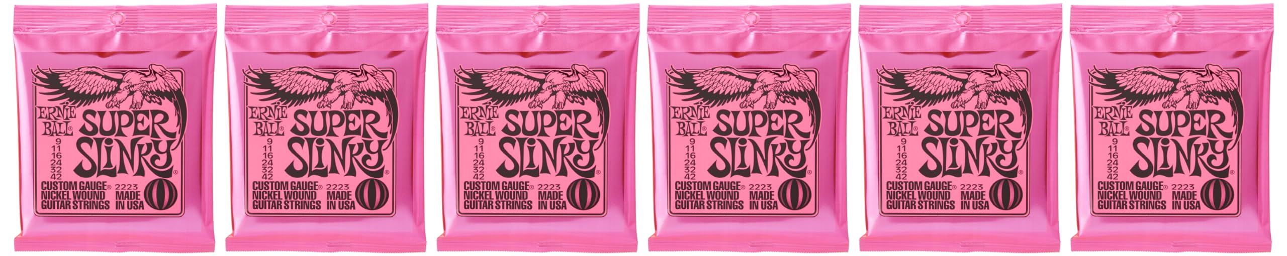 Foto 4 pulgar | Juego De 6 Cuerdas Para Guitarra Eléctrica Ernie Ball Super Slinky 9-42 - Venta Internacional.