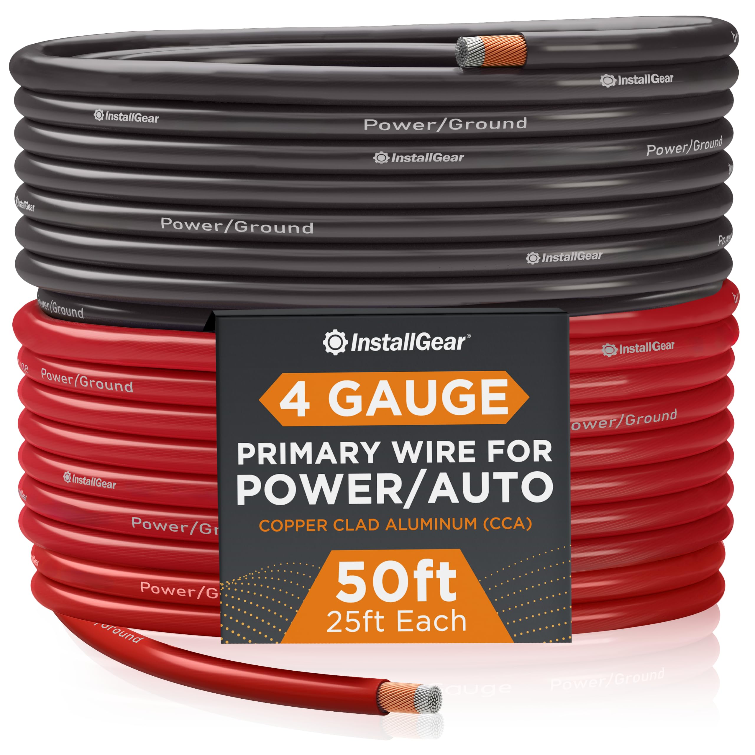 Cable De Batería Installgear 4, Calibre 4, 50 Pies, Cca Para Audio De Automóvil - Venta Internacional.