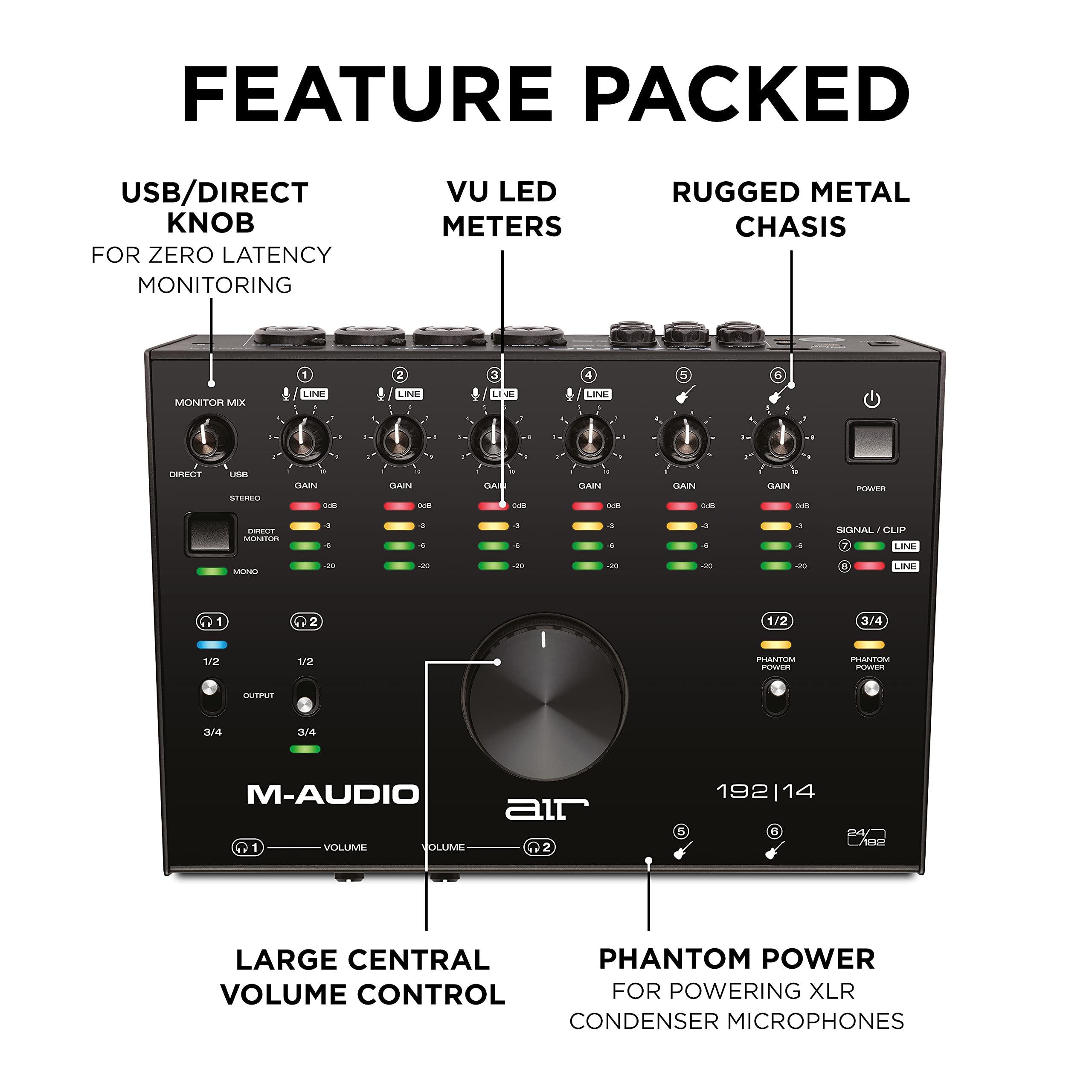 Foto 5 pulgar | Interfaz De Audio Usb M-audio Air 192x14 Para Grabación En Estudio - Venta Internacional.