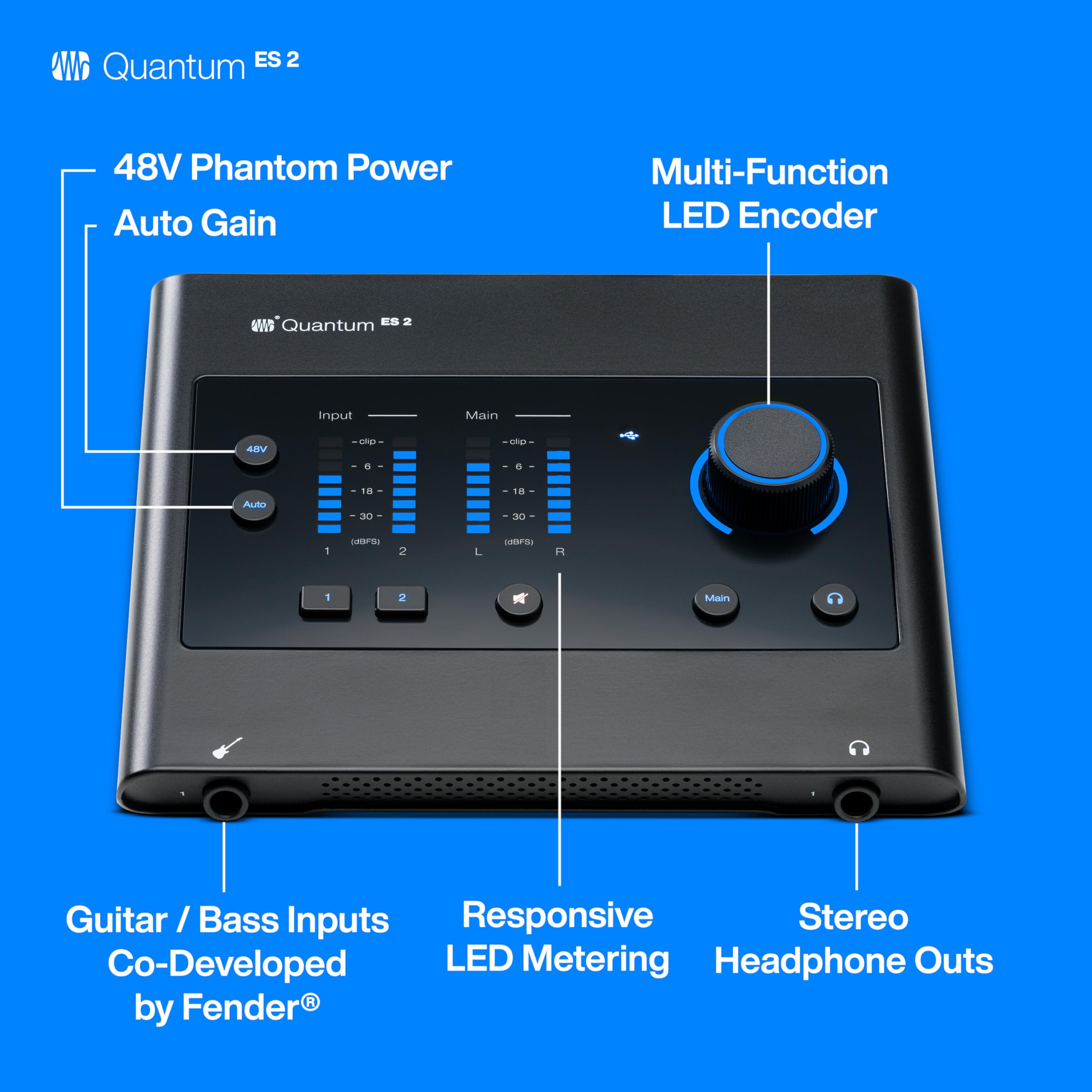 Foto 4 pulgar | Interfaz De Audio Presonus Quantum Es 2 2x2 Usb-c 24 Bits/192 Khz - Venta Internacional.