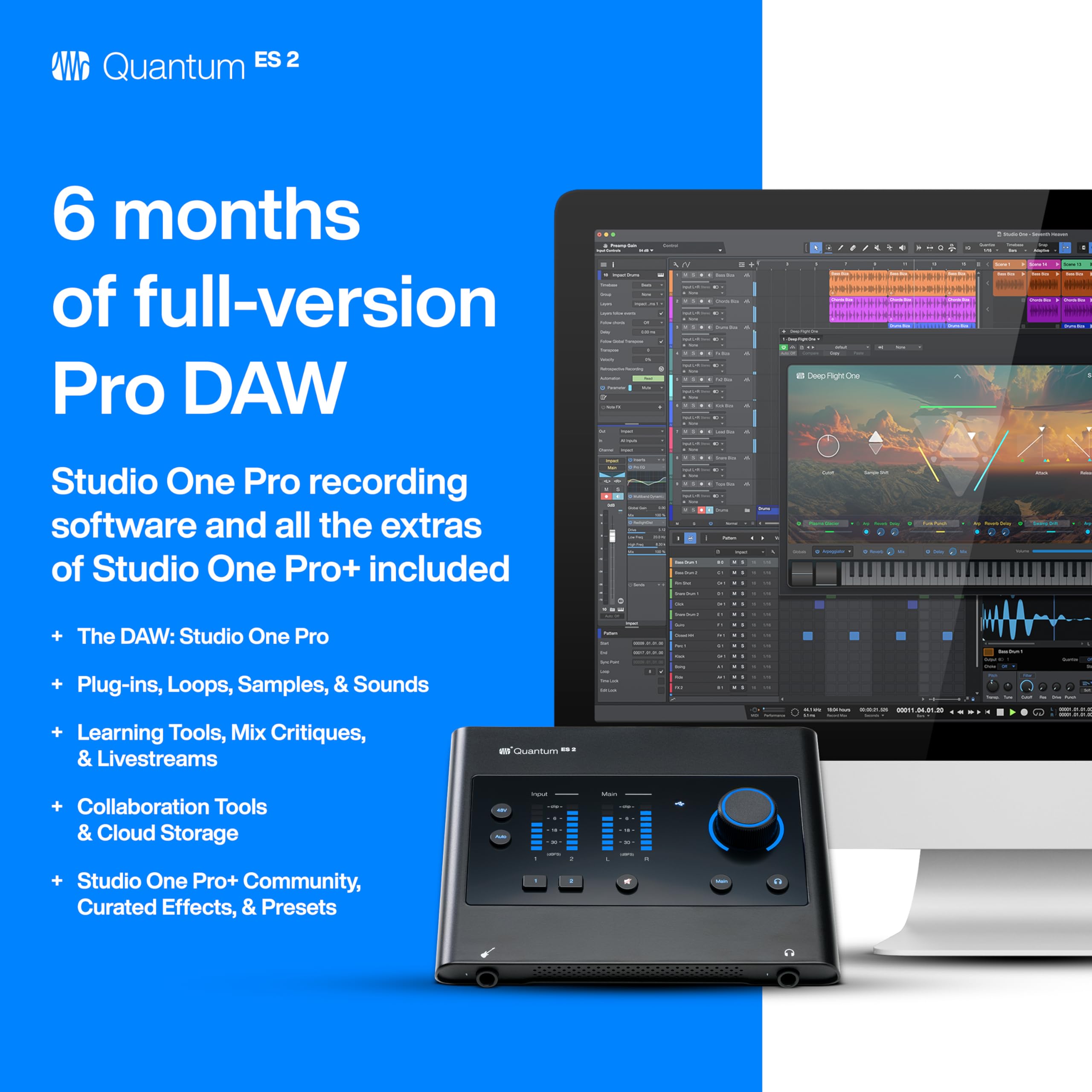 Foto 6 pulgar | Interfaz De Audio Presonus Quantum Es 2 2x2 Usb-c 24 Bits/192 Khz - Venta Internacional.