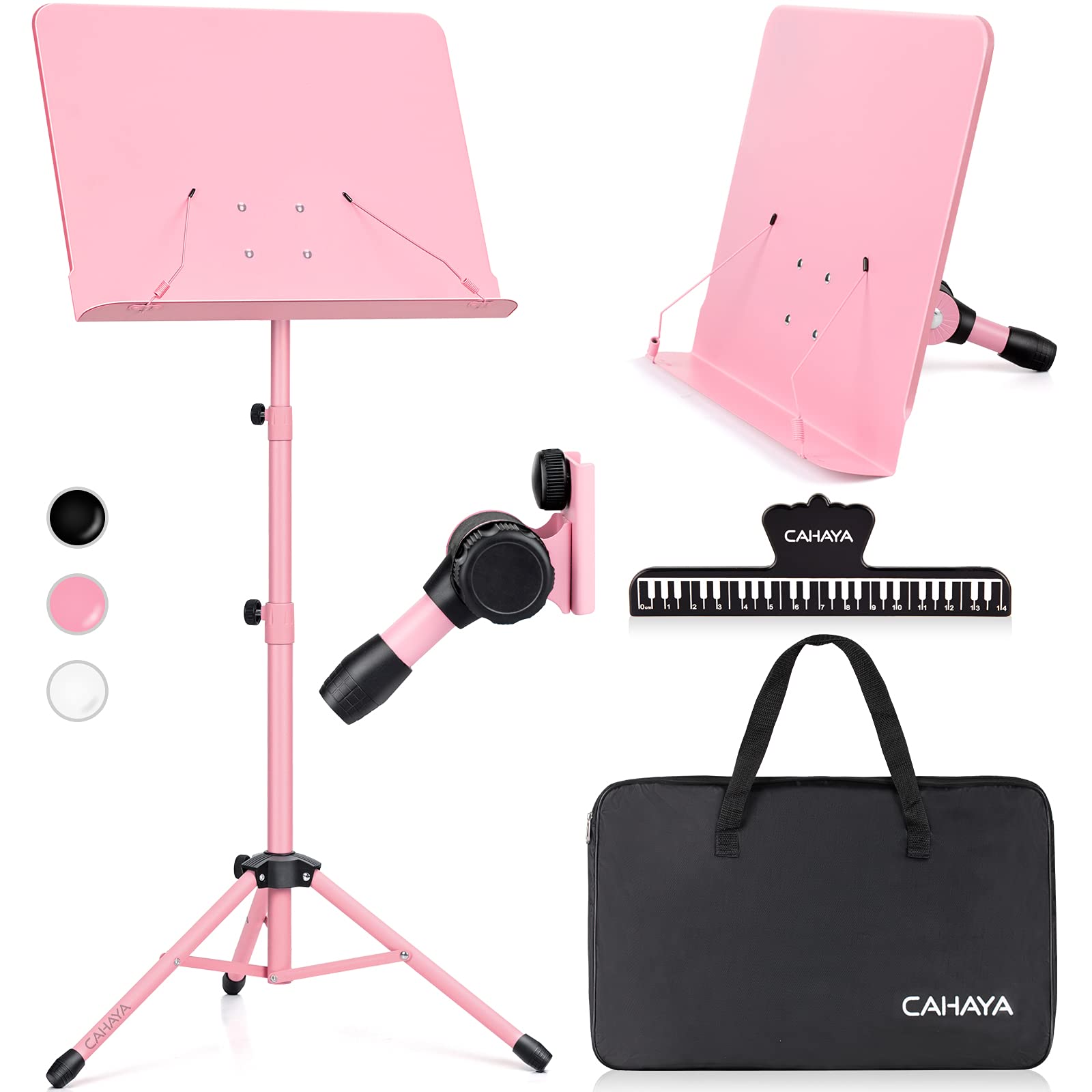 Soporte Para Partituras Cahaya Cy0194 Con Bolsa De Transporte, Color Rosa - Venta Internacional.