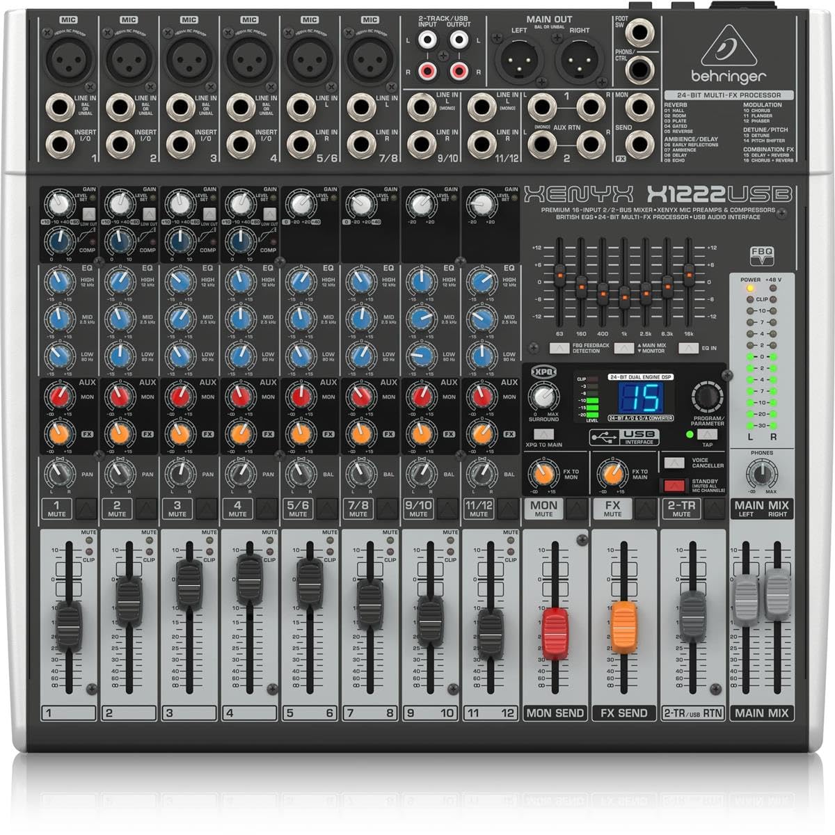 Foto 5 pulgar | Mezclador Behringer Xenyx X1222usb De 12 Canales Con Usb Y Efectos - Venta Internacional.