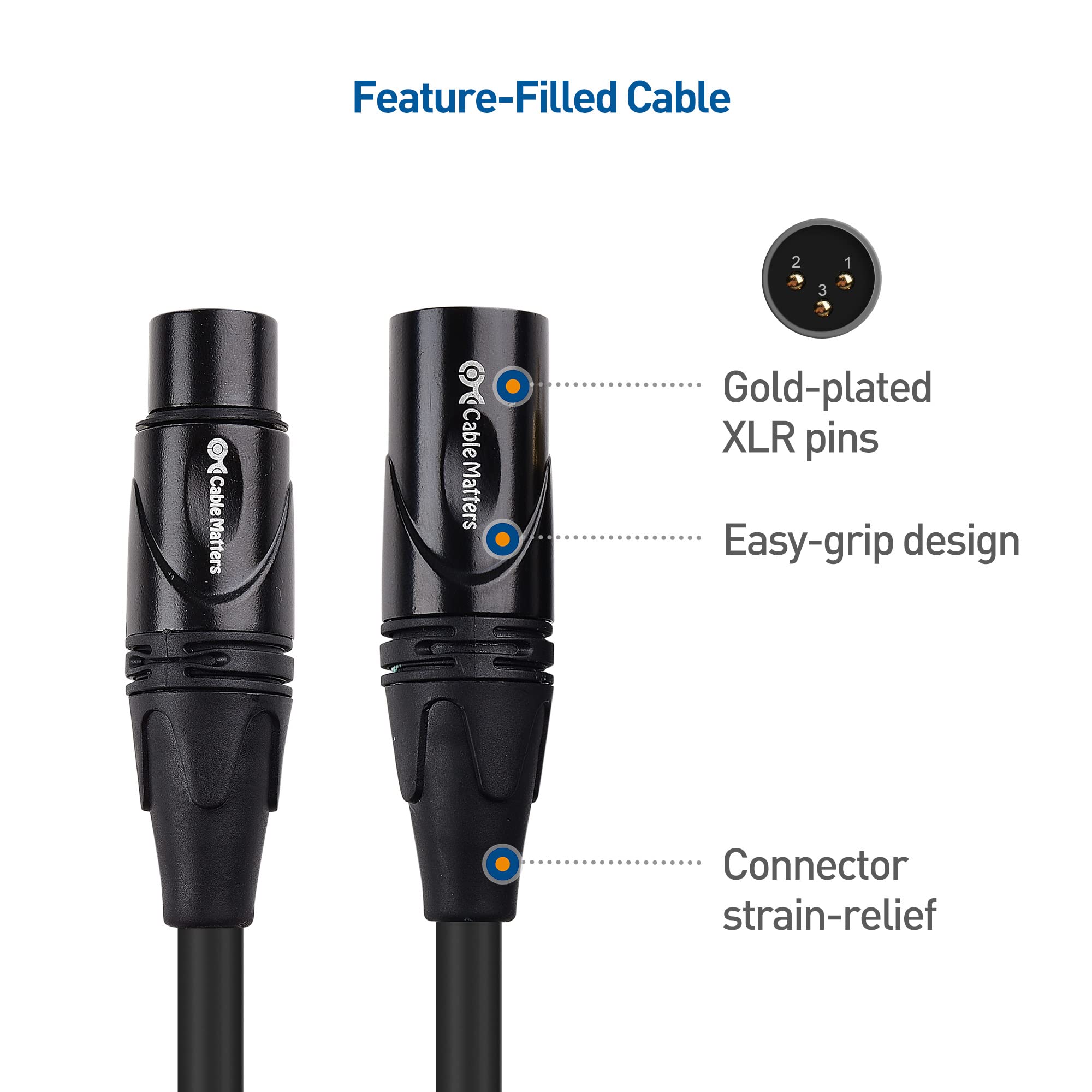 Foto 6 | Cable De Micrófono Matters Xlr Macho A Xlr Hembra De 3 M - Venta Internacional.