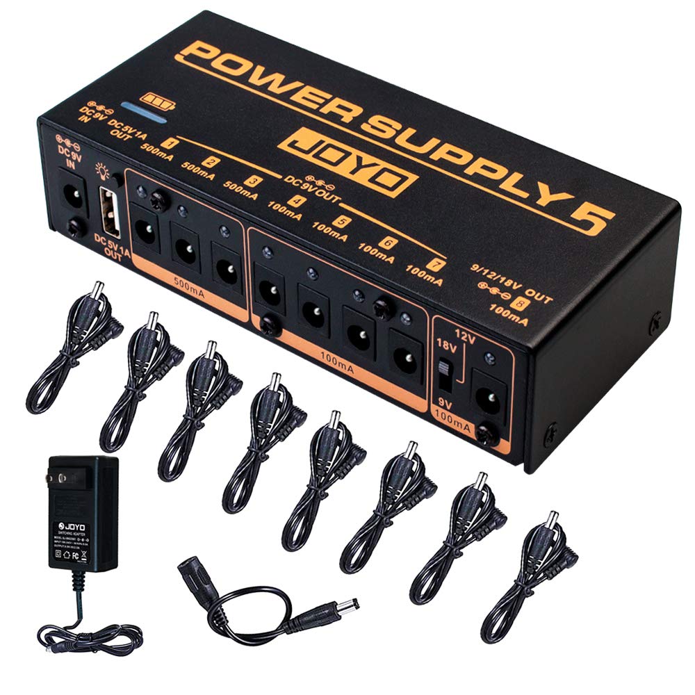 Fuente De Alimentación Para Pedal De Efectos De Guitarra Joyo Jp-05 4400 Mah, 8 Salidas - Venta Internacional.