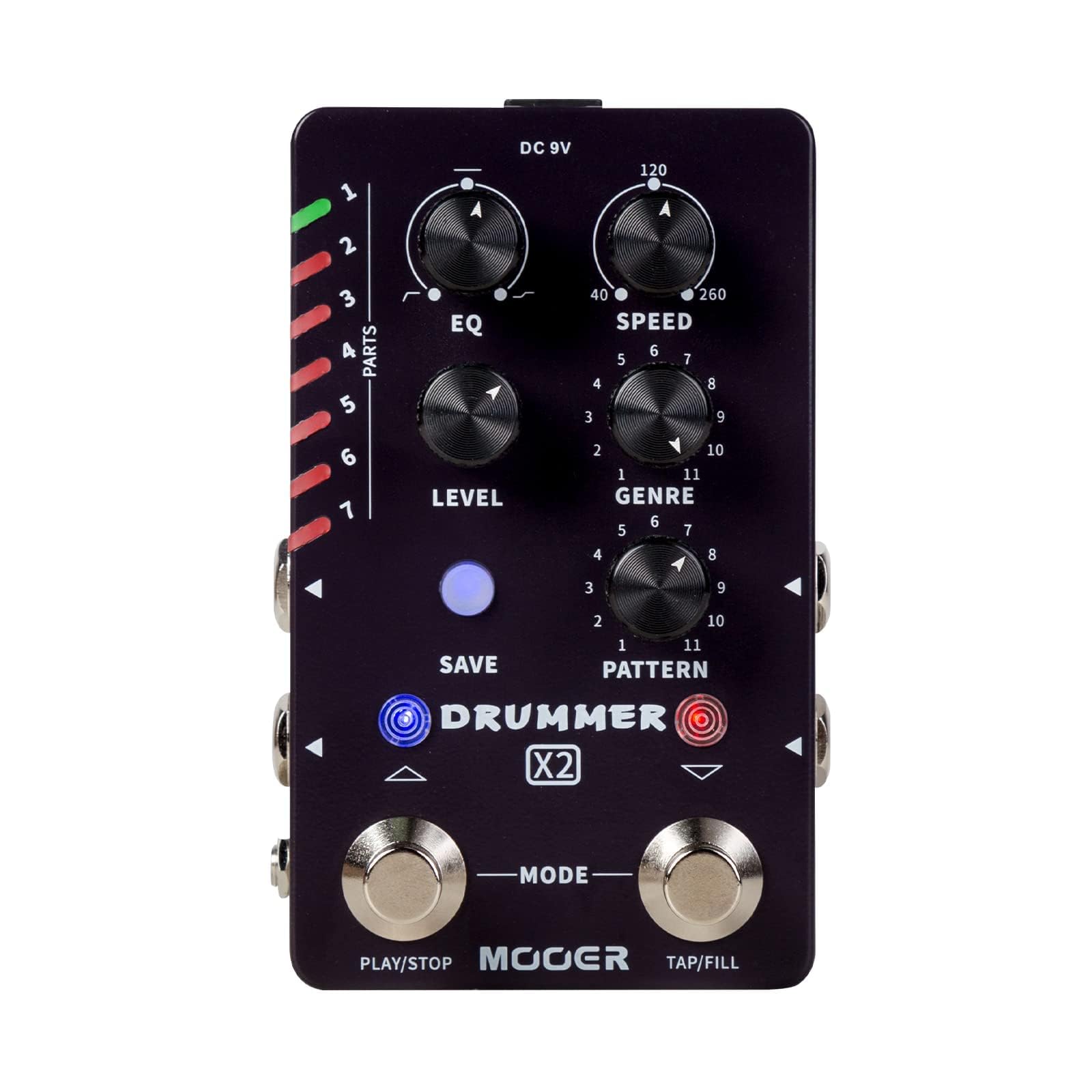 Pedal De Guitarra Para Caja De Ritmos Mooer X2 Con 121 Ranuras De Batería - Venta Internacional.