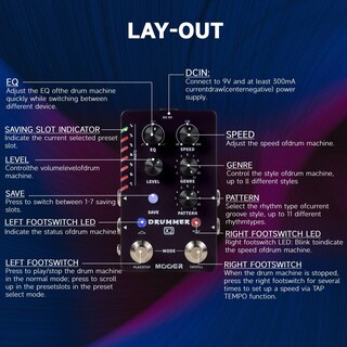 Foto 6 | Pedal De Guitarra Para Caja De Ritmos Mooer X2 Con 121 Ranuras De Batería - Venta Internacional.