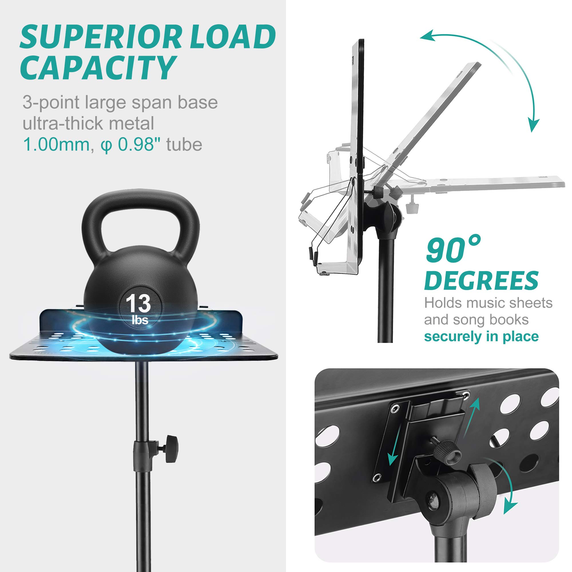Foto 4 pulgar | Soporte Portátil Para Partituras Vekkia Professional Con Bolsa - Venta Internacional.