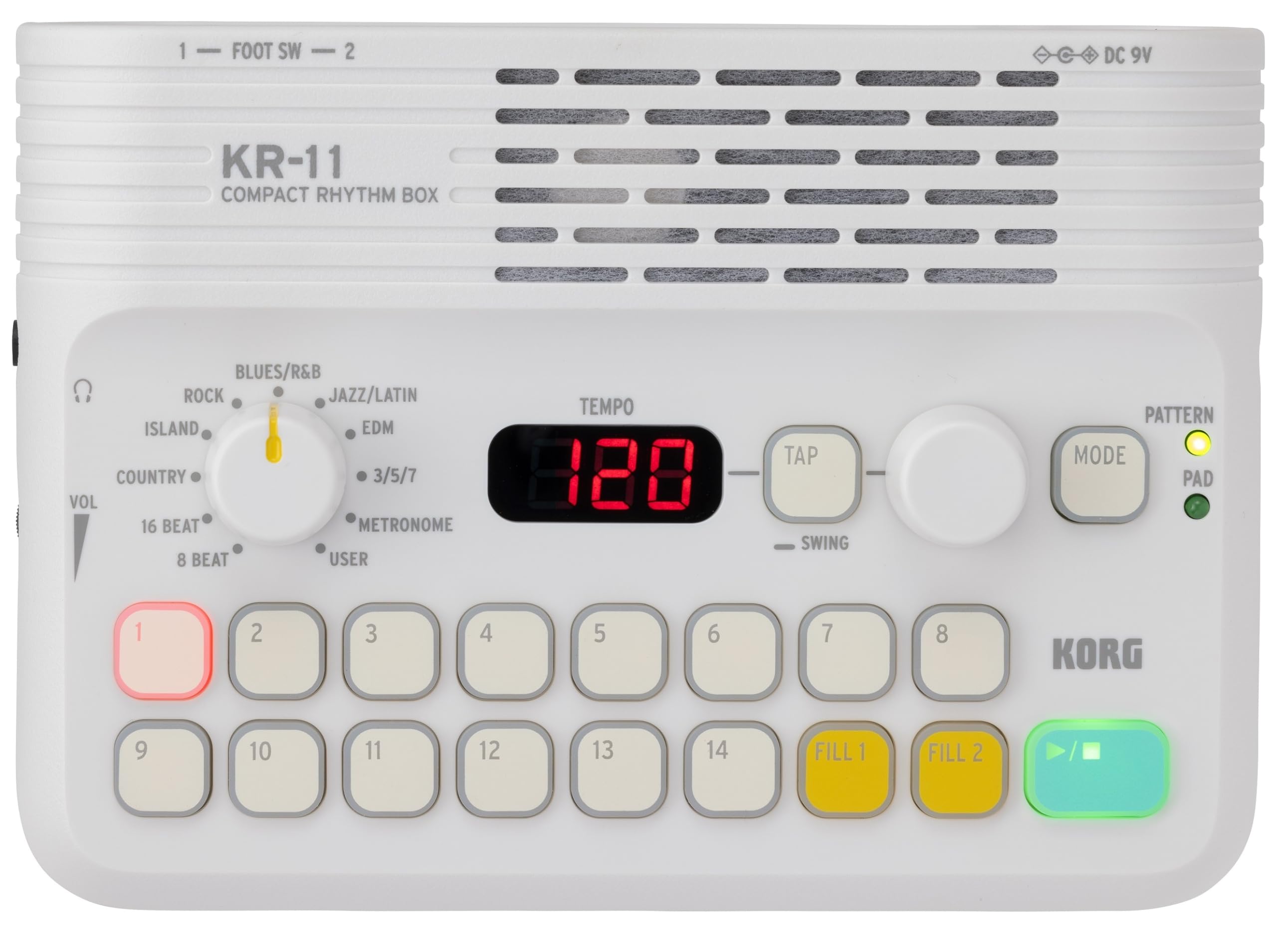 Rhythm Machine Korg Kr11 Con Sistema De Altavoces, Funciona Con Batería - Venta Internacional.