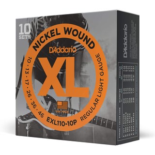 Foto 1 | Cuerdas Para Guitarra D'addario Xl Nickel Electric Exl110-10p, Paquete De 10 - Venta Internacional.