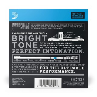 Foto 2 | Cuerdas Para Guitarra D'addario Xl Nickel Electric Exl110-10p, Paquete De 10 - Venta Internacional.