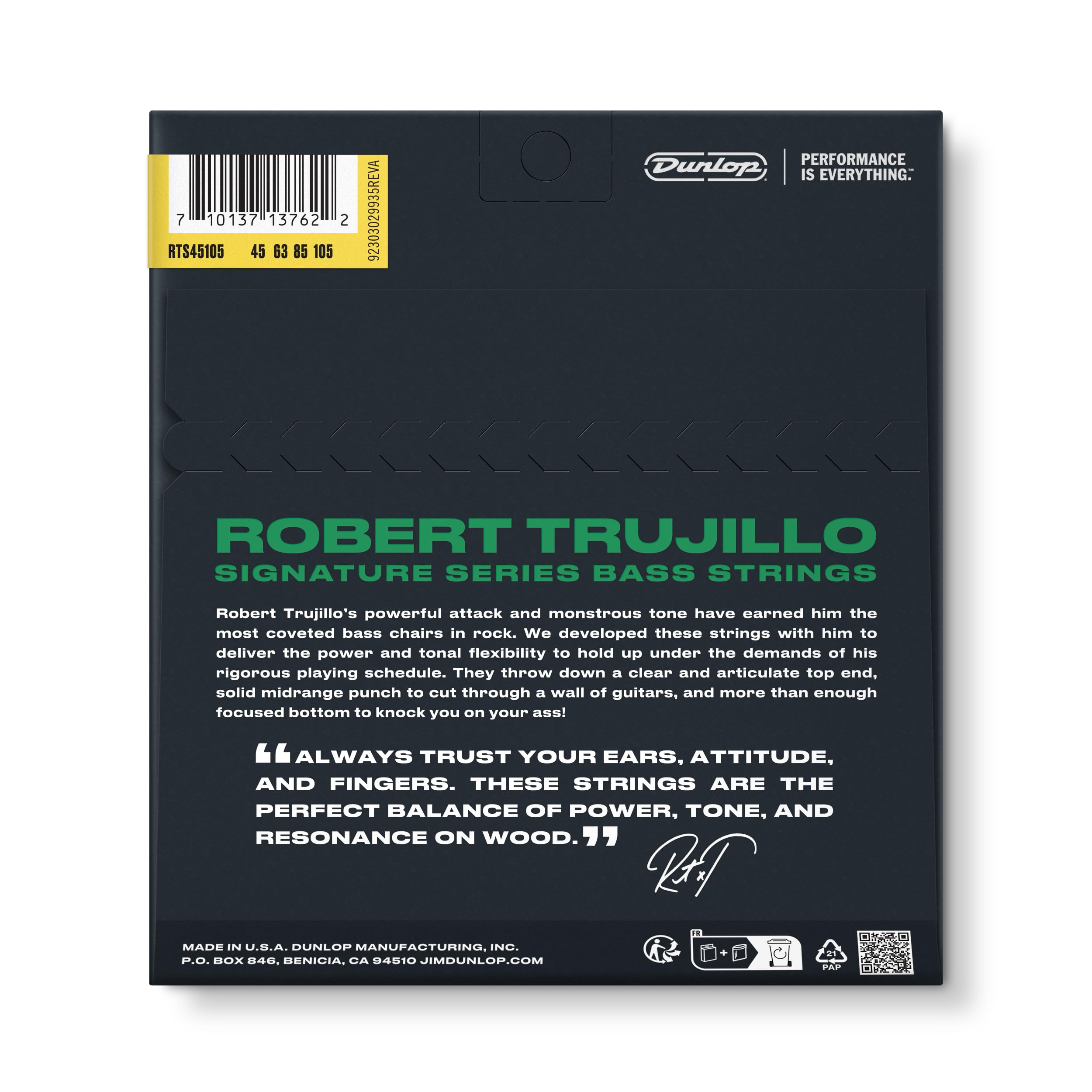 Foto 8 pulgar | Cuerdas Para Bajo Jim Dunlop Robert Trujillo Acero Inoxidable - Venta Internacional.
