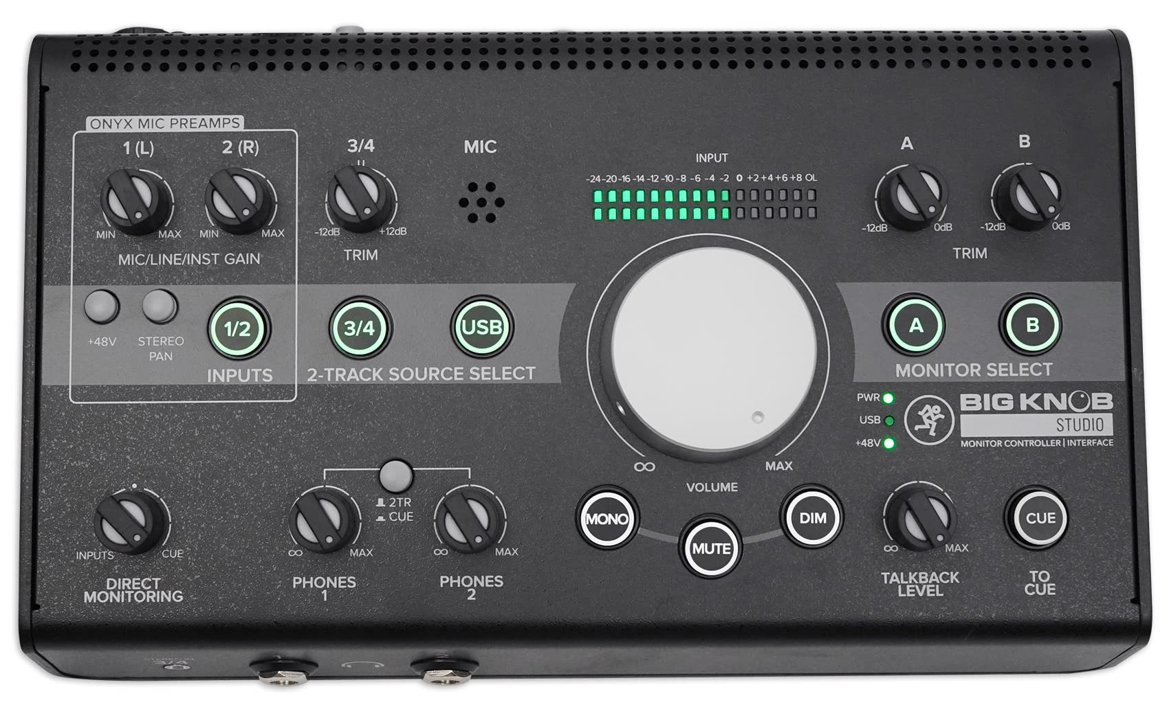 Controlador De Monitor De Estudio Mackie Big Knob Studio 3x2 - Venta Internacional.