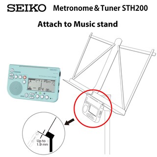 Foto 4 | Metronome Seiko Chromatic Sth200l Con Sonido Fuerte Y Soporte De Soporte - Venta Internacional.