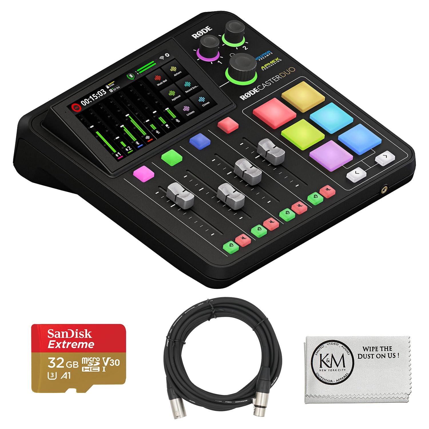 Estudio De Producción De Audio Rodecaster Duo Rode Con Microsd De 32 Gb - Venta Internacional.