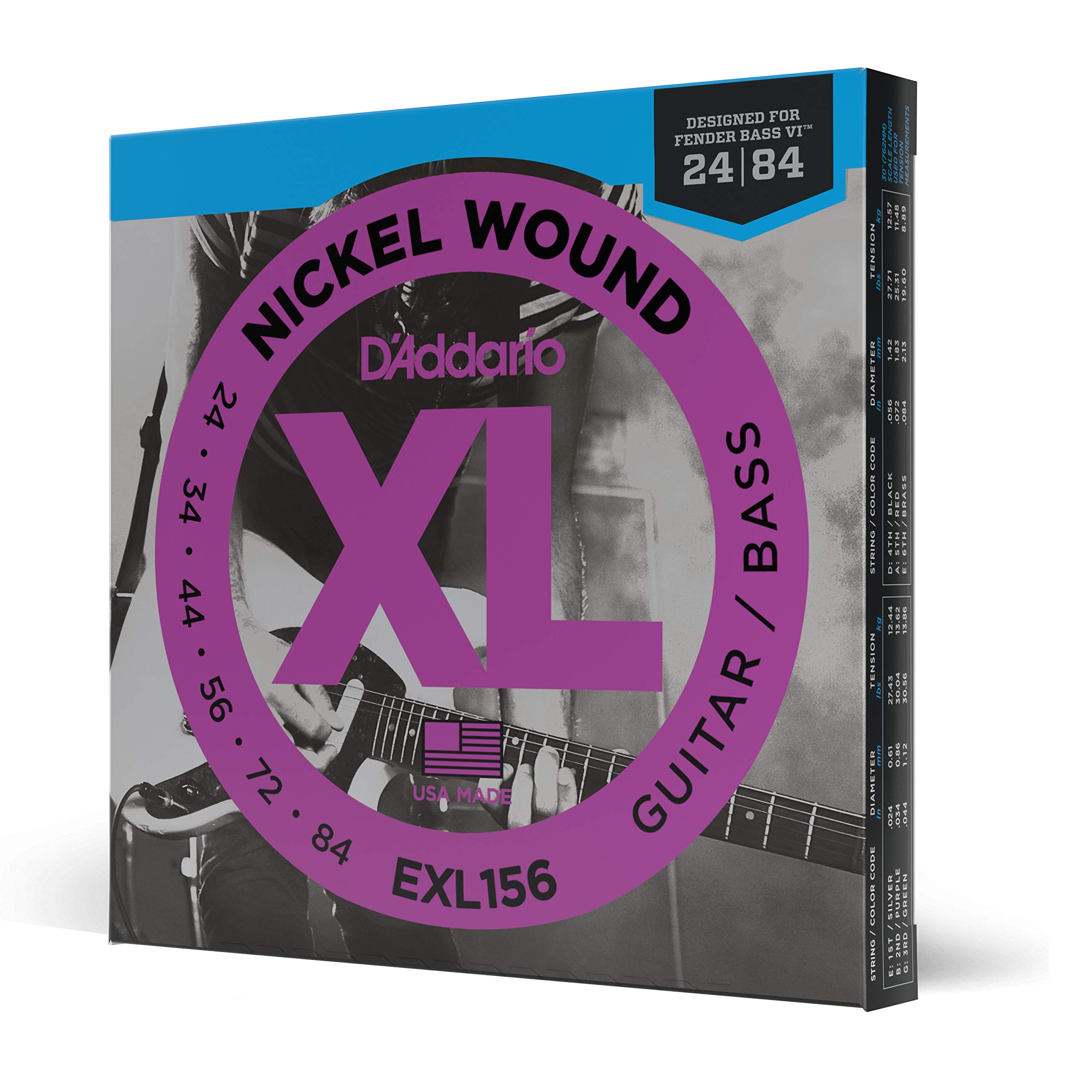 Foto 1 | Cuerdas Para Guitarra D'addario Xl Nickel Electric Exl156 De 6 Cuerdas - Venta Internacional.