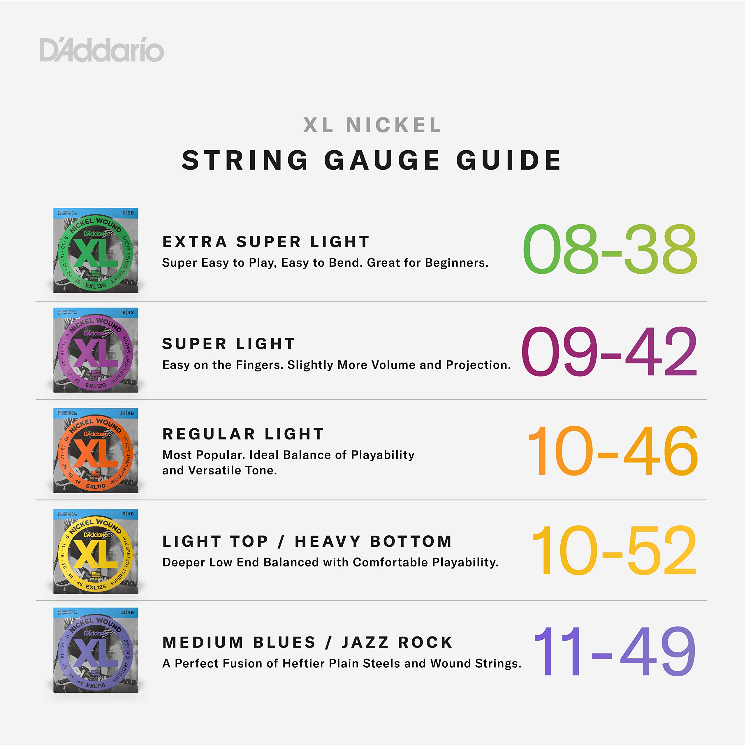 Foto 5 pulgar | Cuerdas Para Guitarra D'addario Xl Nickel Electric Exl156 De 6 Cuerdas - Venta Internacional.