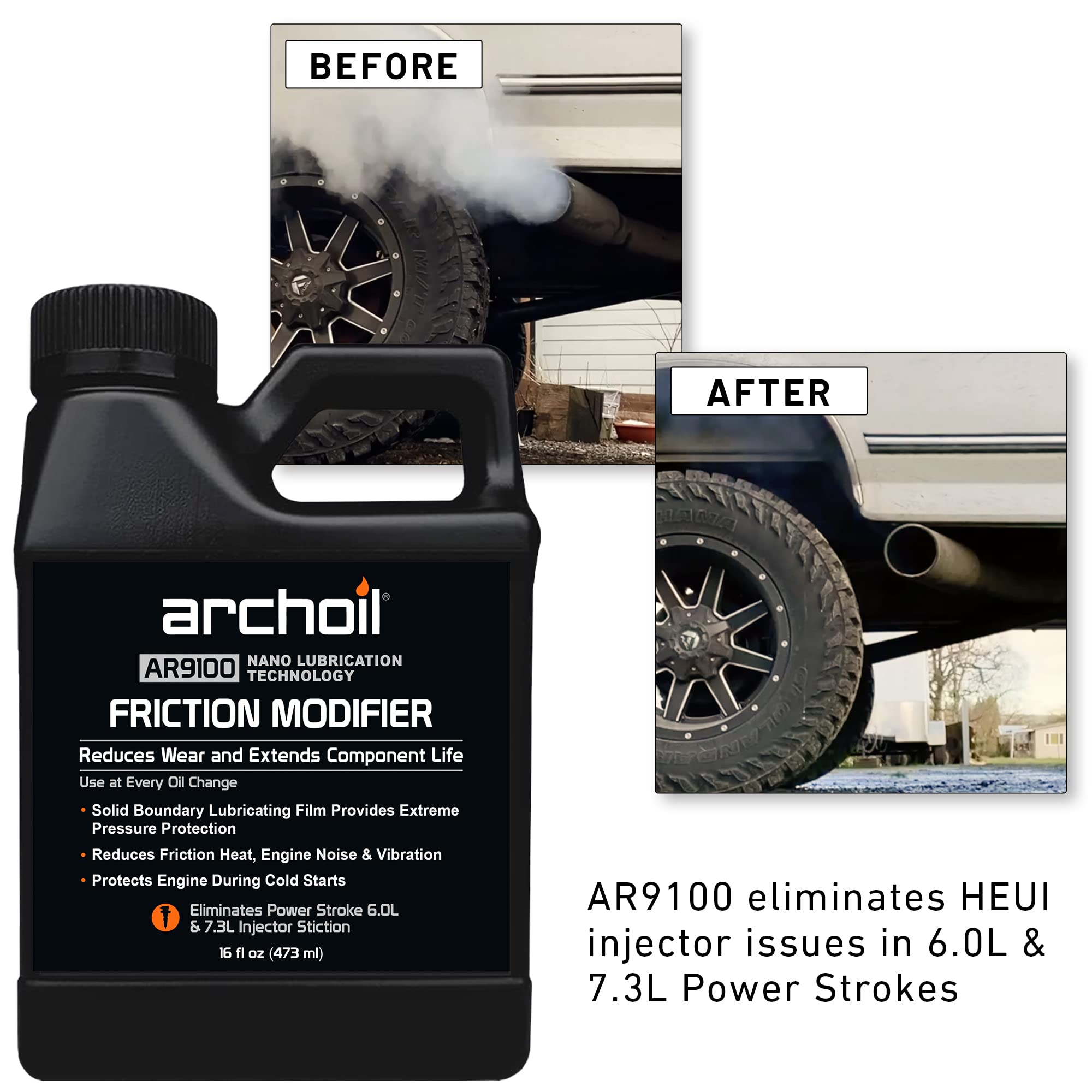 Foto 3 pulgar | Modificador De Fricción Archoil Ar9100  473 Ml (2 Botellas) Powerstroke - Venta Internacional.