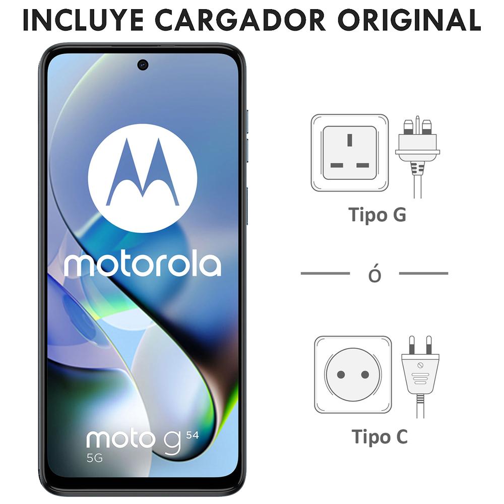 Foto 2 | Celular Motorola Moto G54 4G 8GB 256GB Azul Desbloqueado