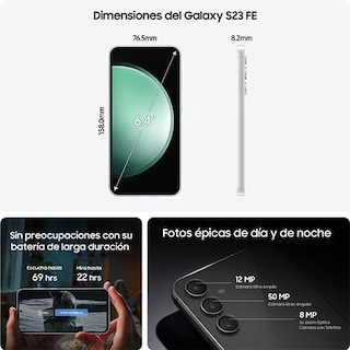 Foto 6 | Celular Samsung Galaxy S23 FE 128 GB 8 GB RAM Negro