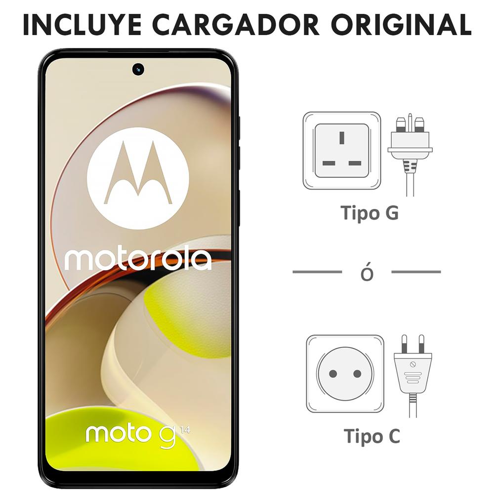 Foto 2 | Celular Motorola Moto G14 4g 4gb 128gb Crema Desbloqueado