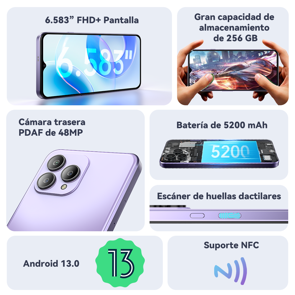 Foto 3 pulgar | Venta Internacional - Smartphone Cubot P80 8 Gb 256 Gb 5200 Mah Nfc Android 13 Negro