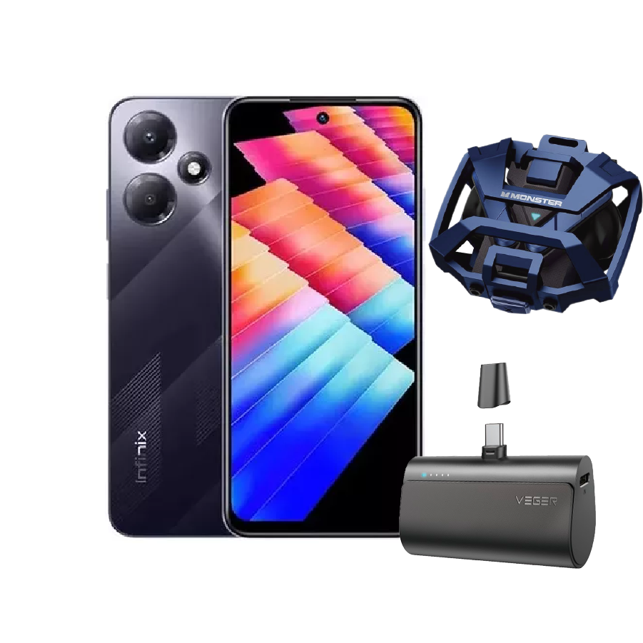 Infinix Hot 30 Play 8/128 Gb Negro+ Audífonos Xkt09+powerbank