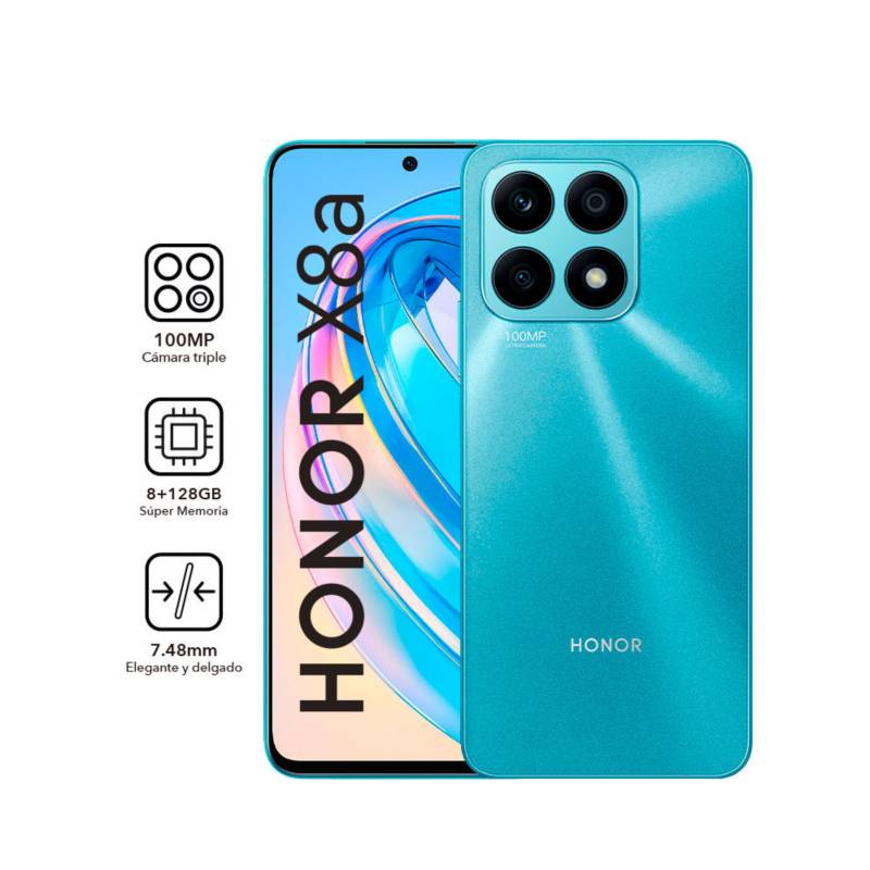 Foto 2 pulgar | Celular Honor X8a 128gb 8gb Ram Cámara de 100 Mpx Azul