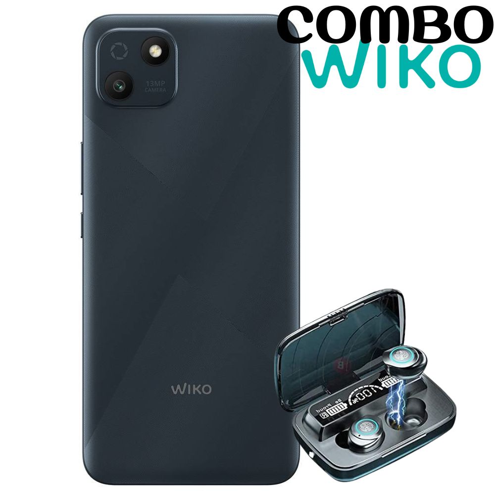 Combo Celular Wiko T10 64 GB Negro + Audífonos Bluetooth