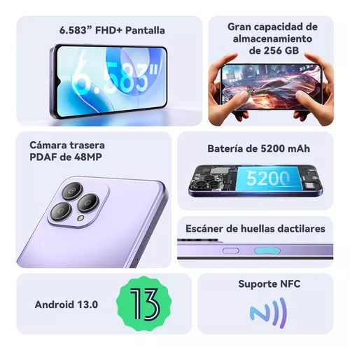 Foto 5 pulgar | Celular Cubot P80 Dual Sim 256 GB 8 GB Ram Lavanda