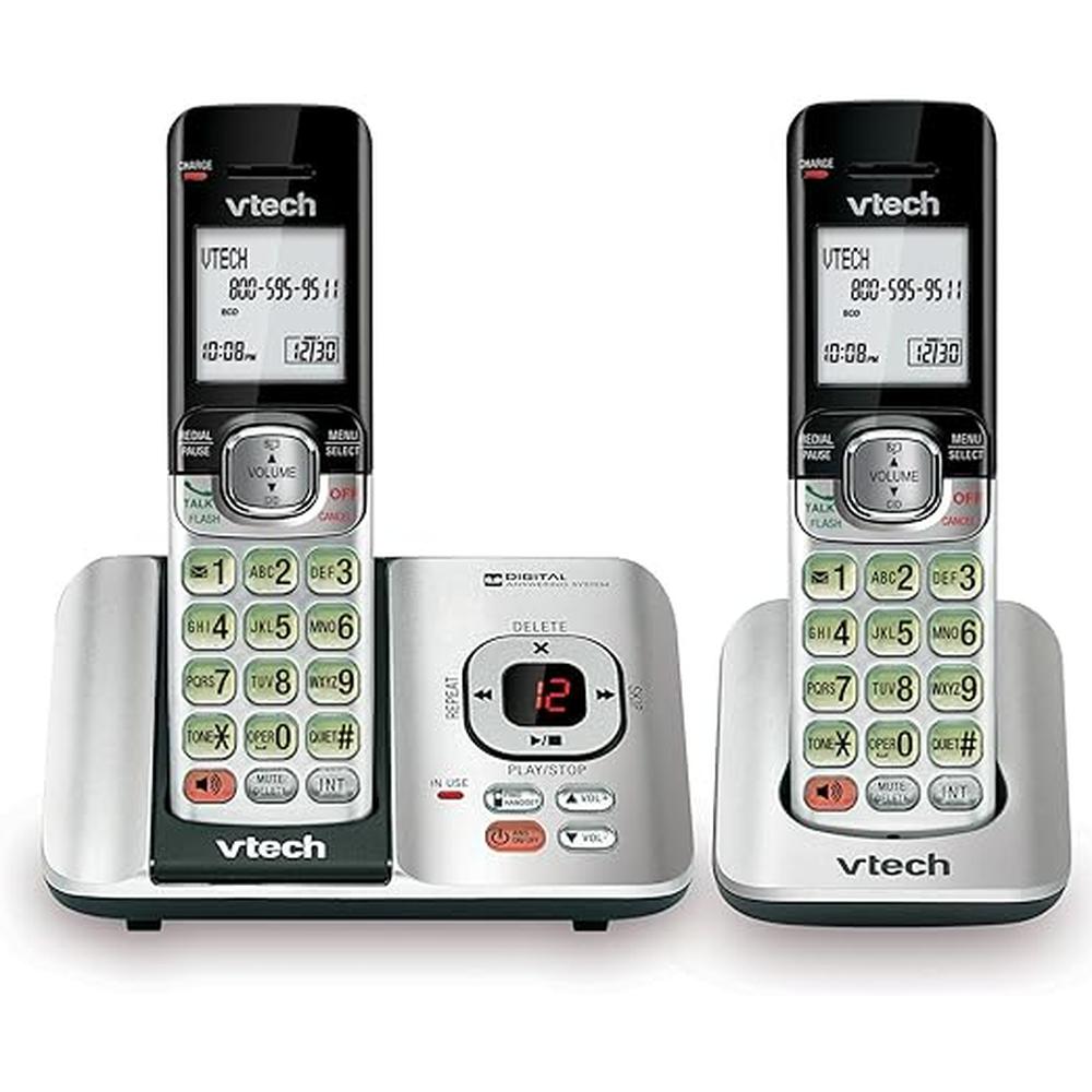 Teléfono Inalámbrico VTech Cs-6592 Negro 2 Auriculares Dect 6.0