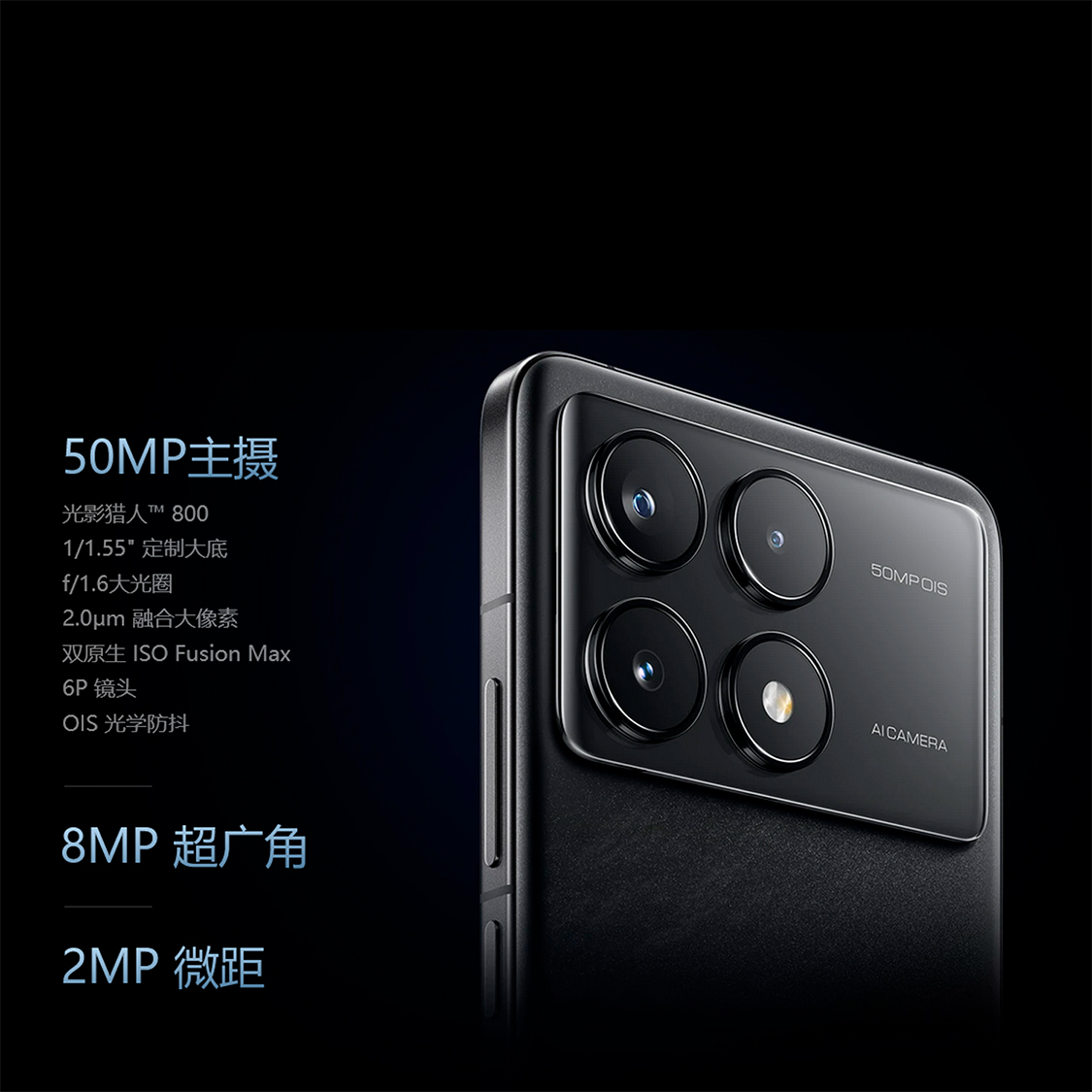 Foto 2 | Xiaomi Redmi K70 512GB 16GB - Cámara trasera y frontal - color Negro