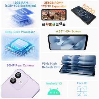 Foto 2 | Smartphone Cubot Note 40 6 GB RAM 256 GB ROM 50mp Cámara Trasera