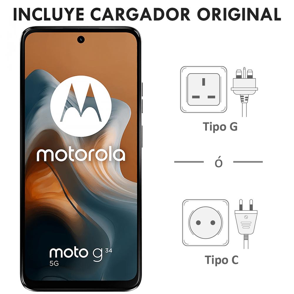 Foto 3 pulgar | Celular Motorola Moto G34 5g 4gb 64gb 6.5'' Hd+ 120 Hz 50 Mp Negro Internacional