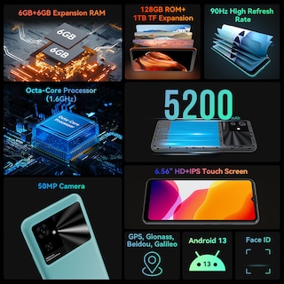 Foto 2 | Smartphone Cubot Note 21 6GB RAM 128GB ROM Cámara PDAF de 50MP Verde - Venta Internacional