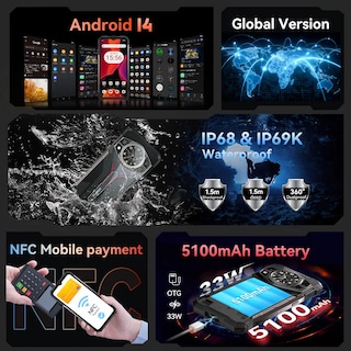 Foto 2 | Smartphone Cubot Kingkong AX Android 1.4 Helio G99 de 12 GB+256 GB - Venta Internacional