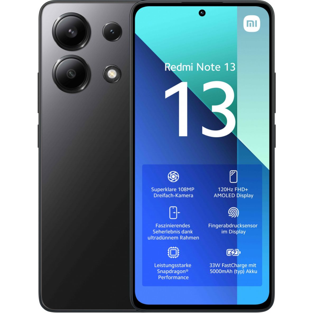 Foto 2 pulgar | Smartphone Xiaomi Redmi Note 13, 6.67'' Dual Sim 256 gb 8 gb Ram Negro Medianoche