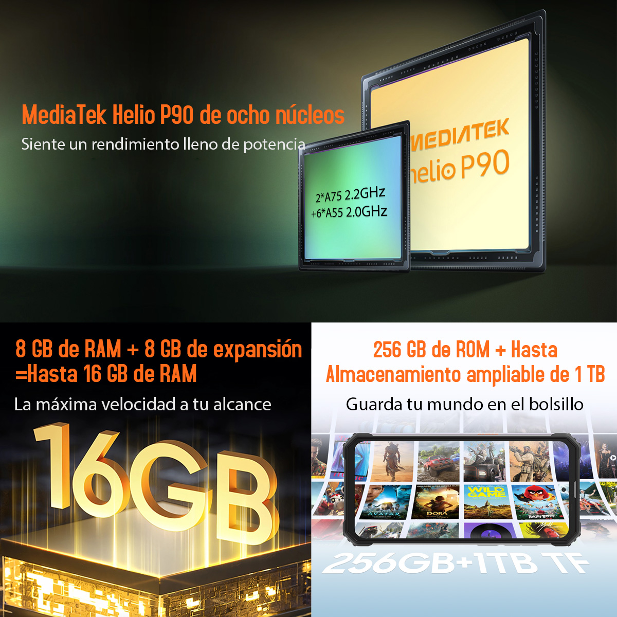 Foto 8 | Smartphone Blackview Bv8900 Pro De 16 Gb+256 Gb, Cámara De 64 Mp