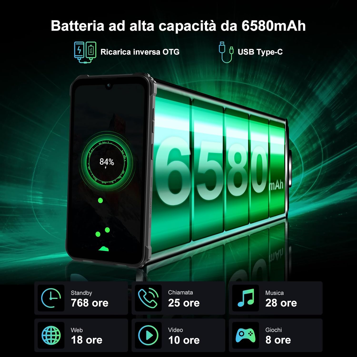 Foto 4 | Smartphone Blackview Bv5300plus Rugged Desbloqueado 2024 24 Gb+128 Gb