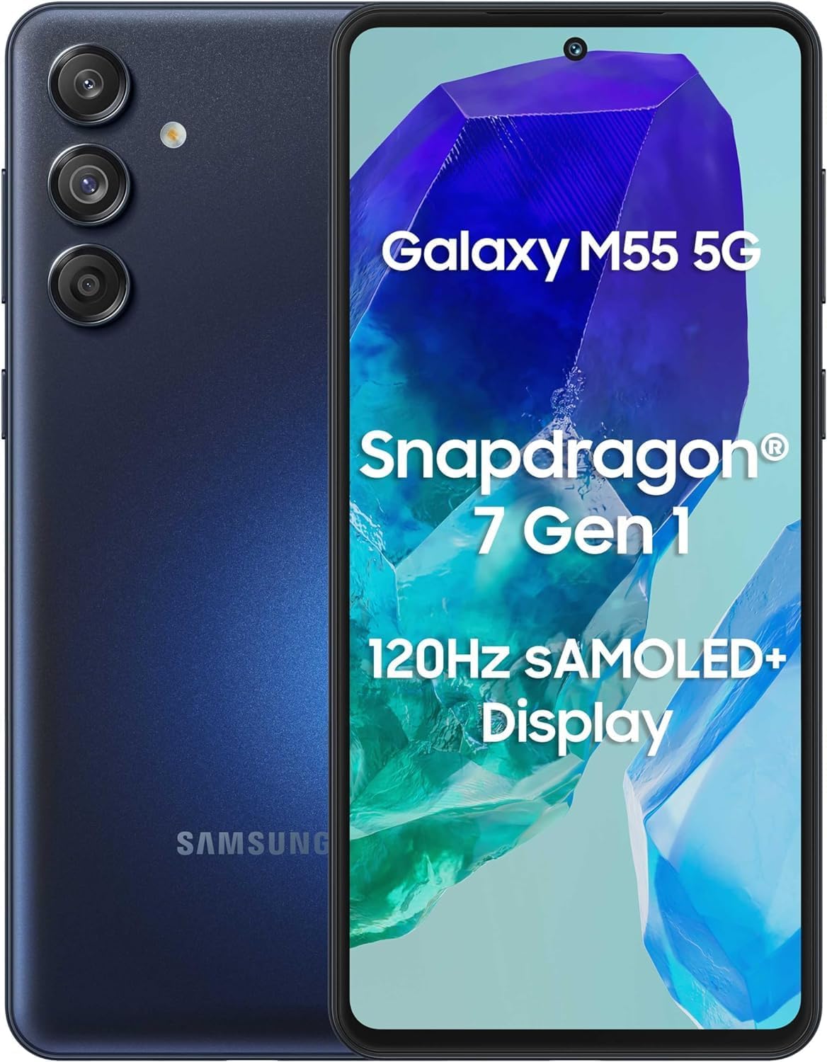 Foto 2 pulgar | Celular Samsung M55 DualSim 256 GB Azul 8 GB RAM